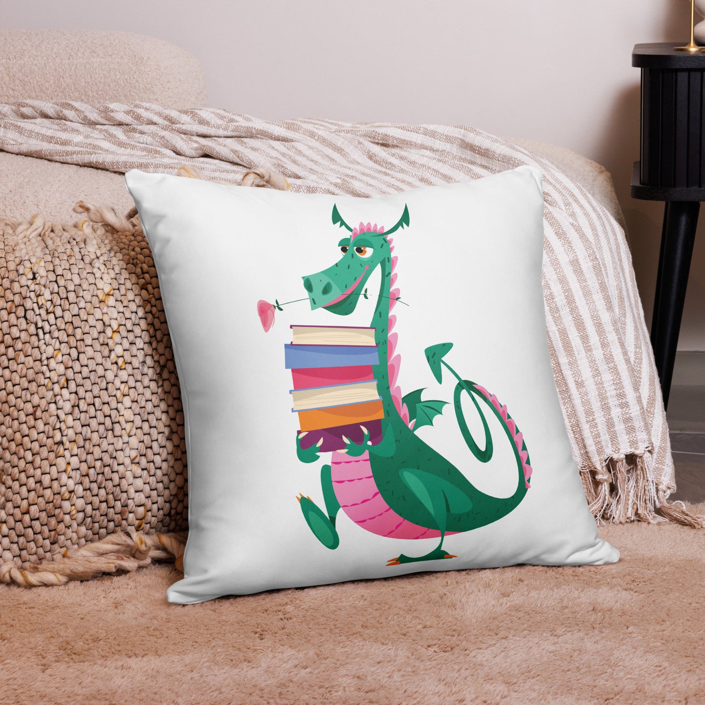 I am a reading dragon.  - Basic Pillow