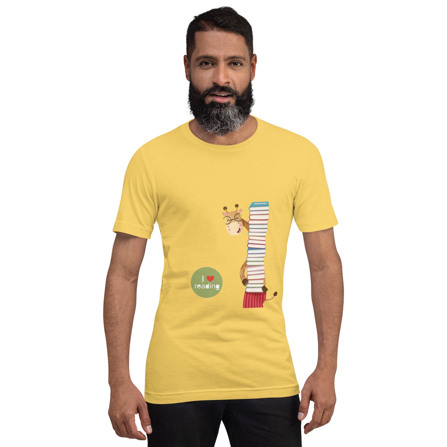 " I love reading. " - Giraffe Unisex t-shirt